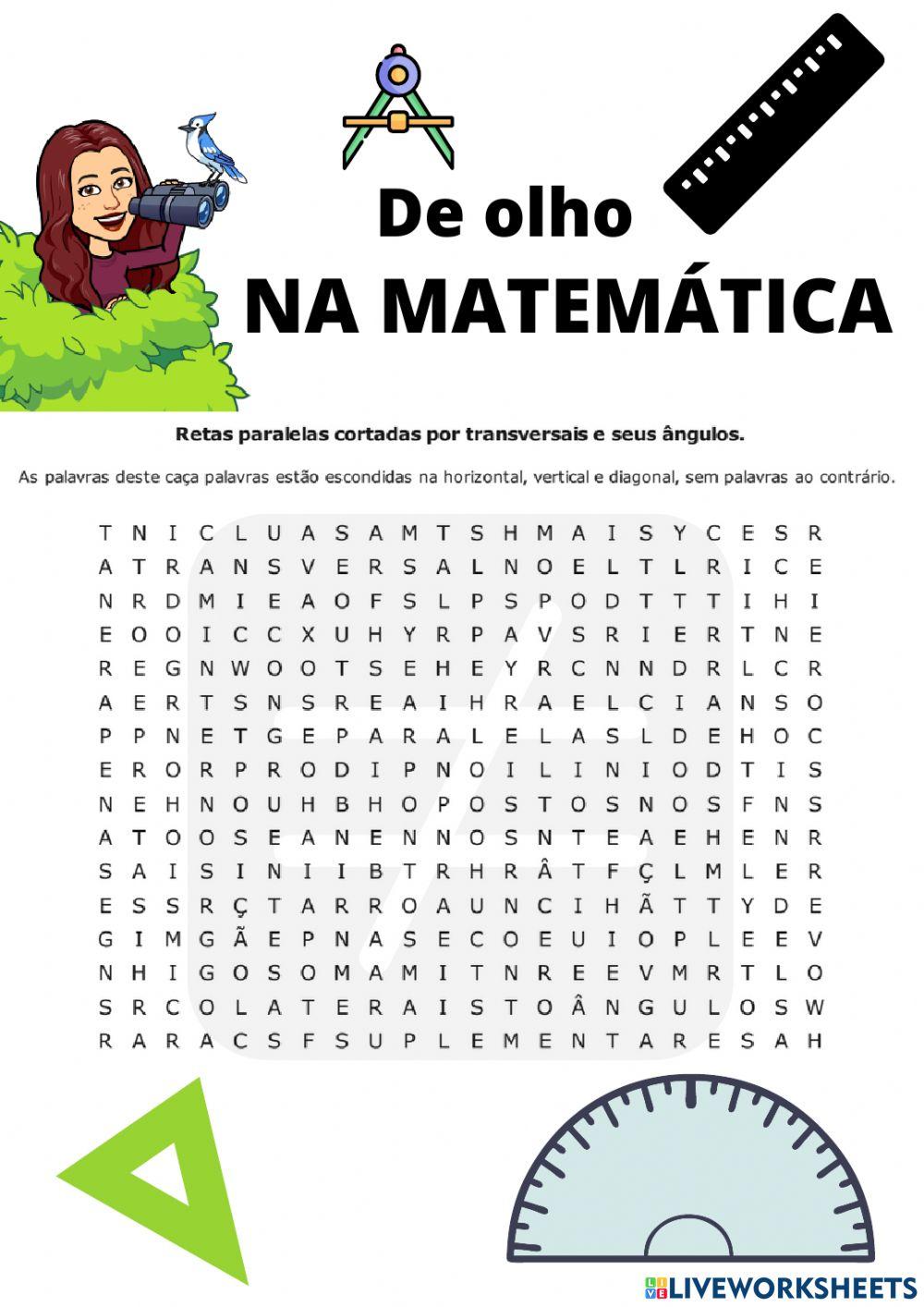 Retas paralelas cortadas por transversais e seus ângulos.