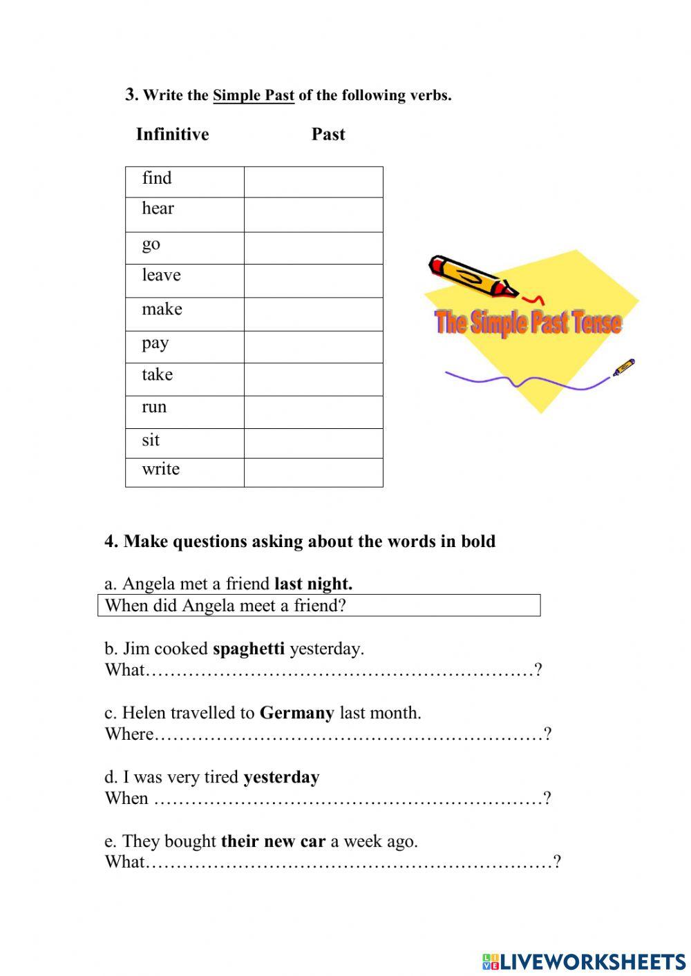 Revision test - Past Simple-Past Continuous