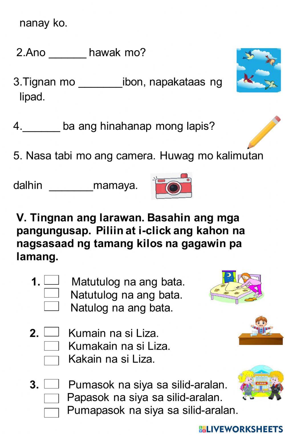 4th quarter examination in wika ii online exercise for live worksheets
