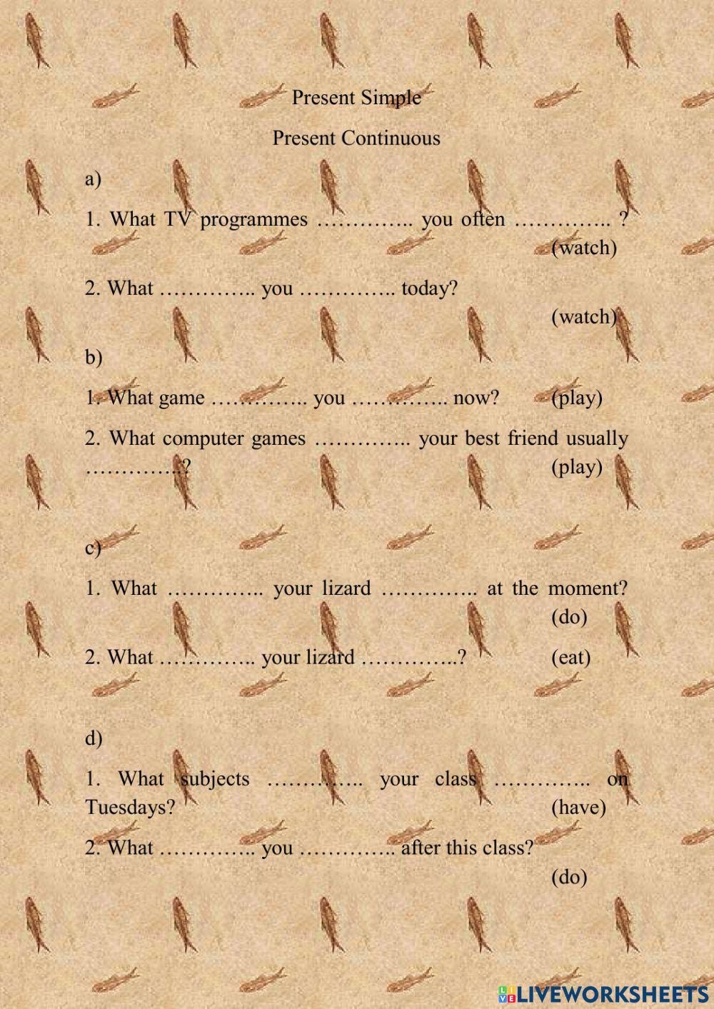Present simple vs present continuous