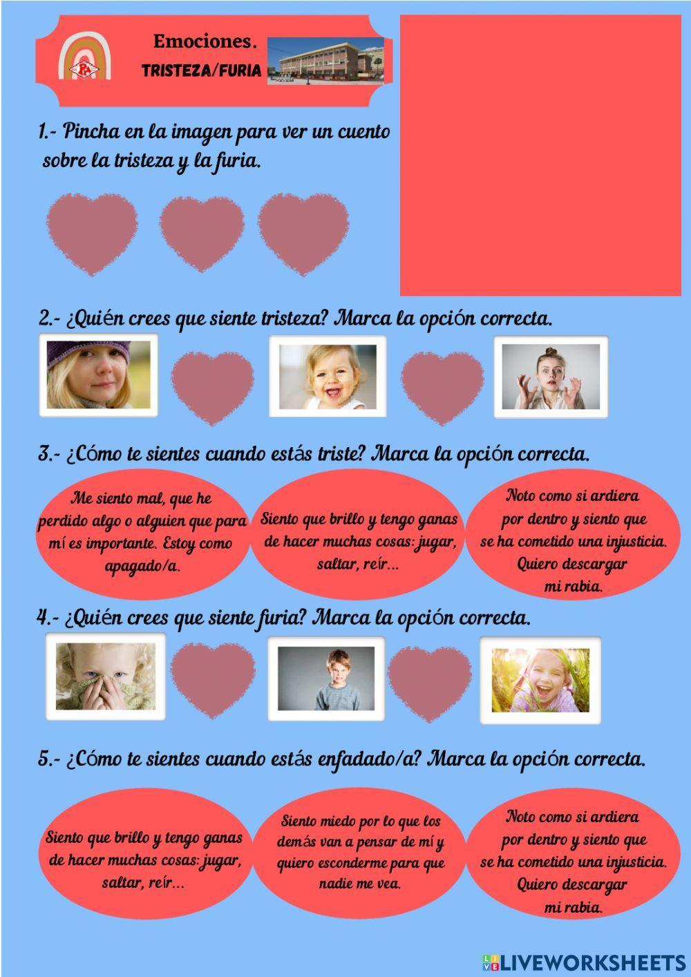 2º Ciclo. Emociones. Furia y tristeza.