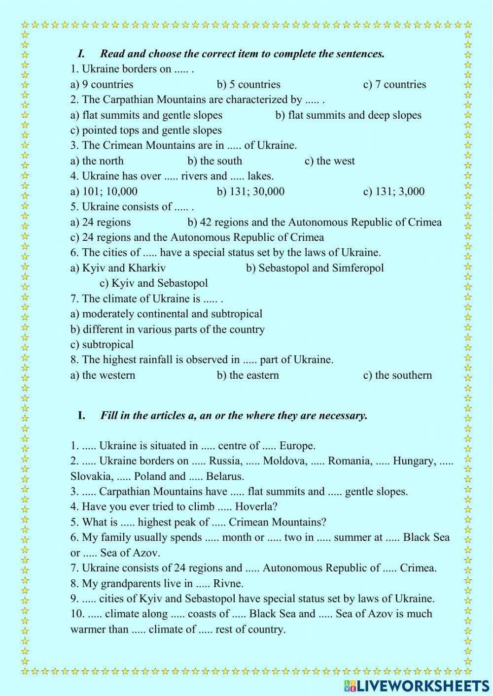At the map of Ukraine