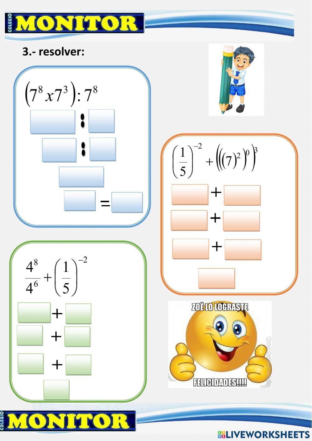 Teoría de Exponentes