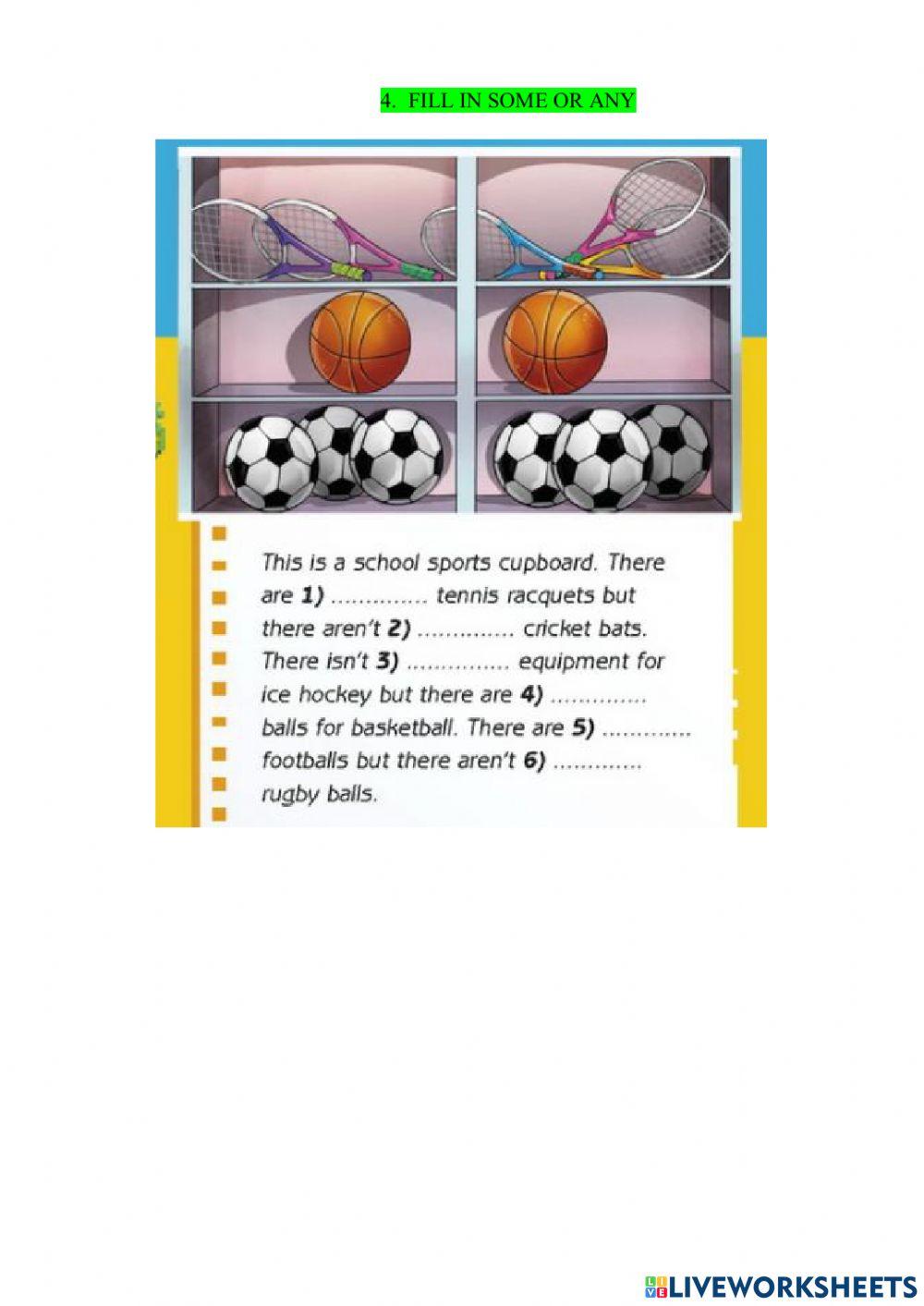 885924 | Sports equipment | nursalamova | LiveWorksheets