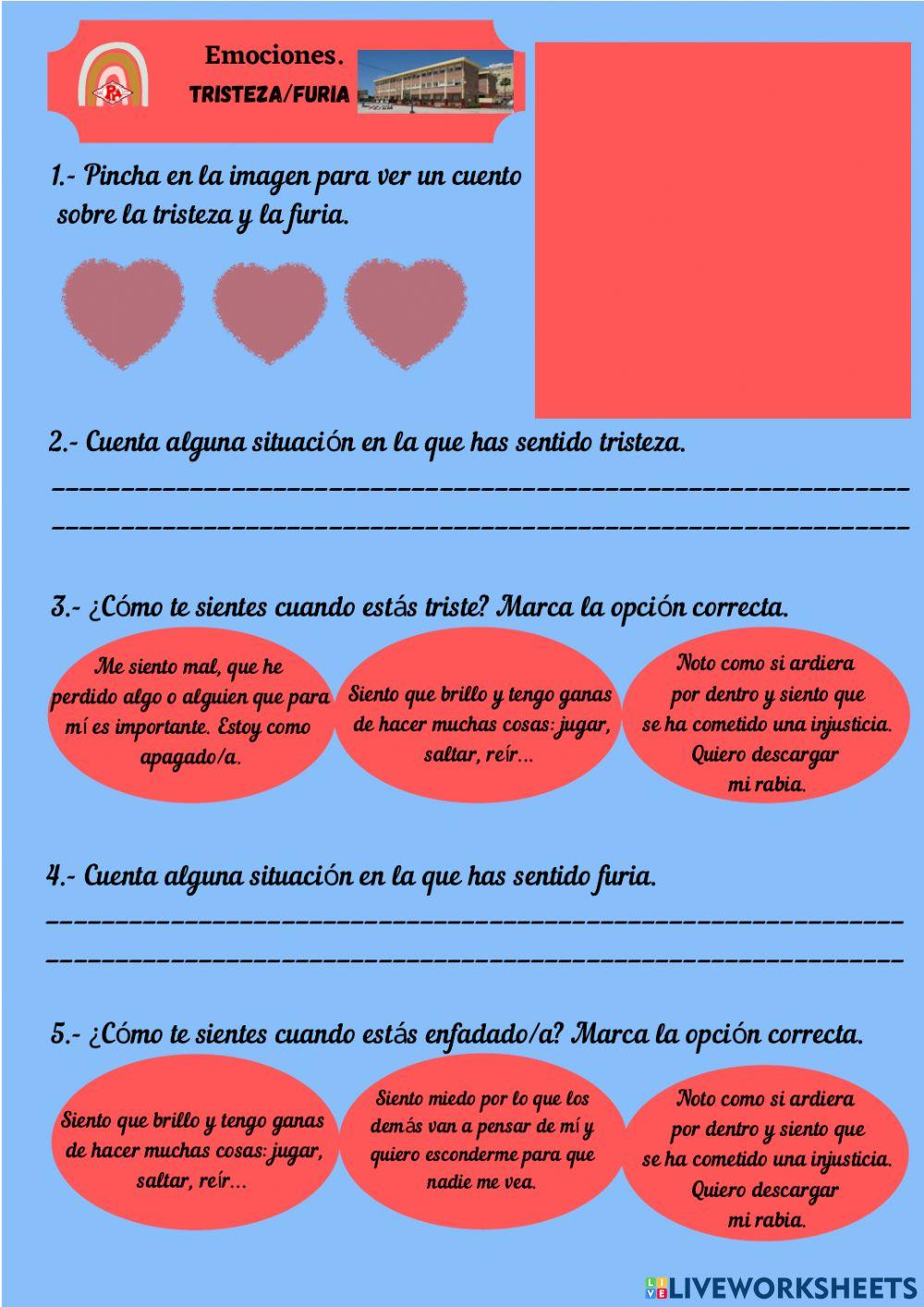 3º Ciclo. Emociones. Furia y tristeza.