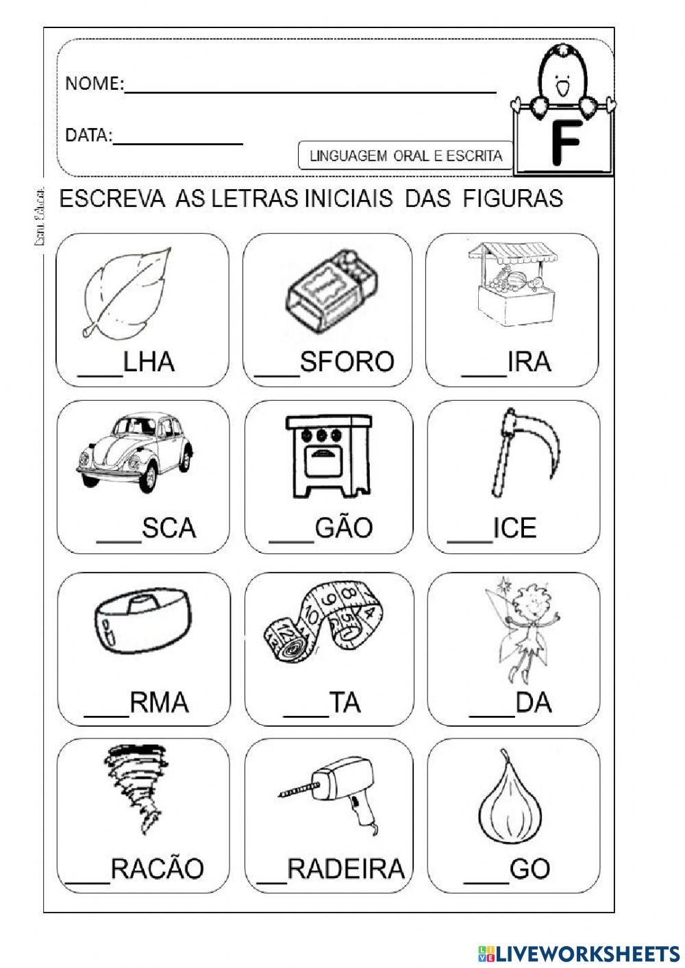 Atividade de língua portuguesa