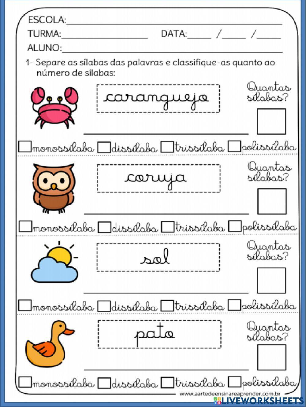 Classificação silabica