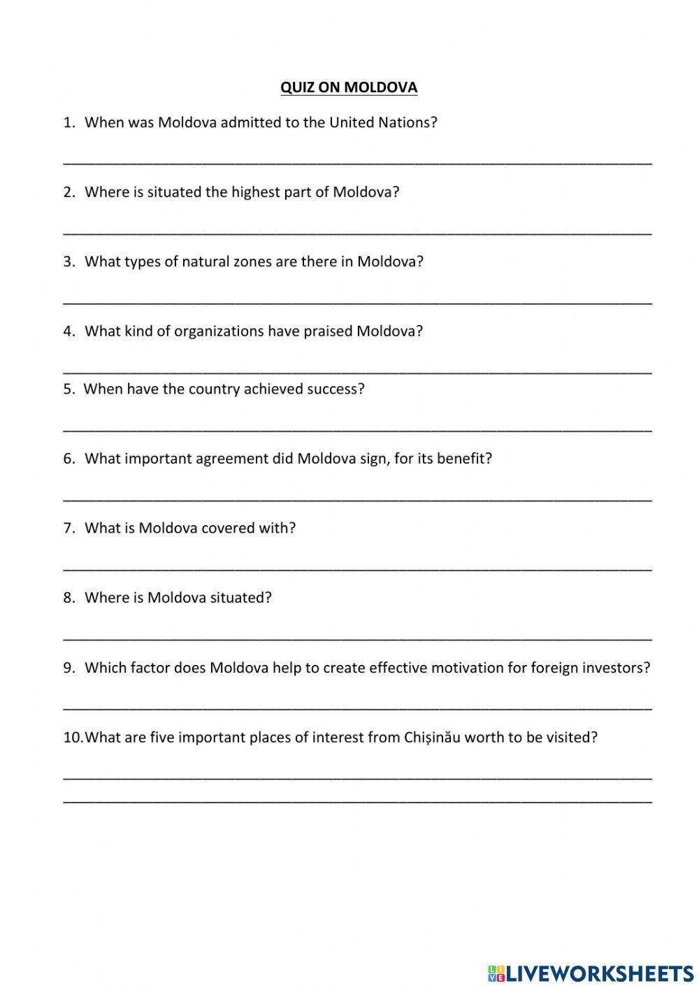Moldova quiz Moldova quiz
