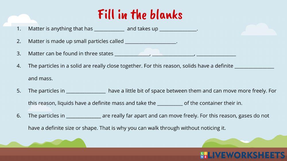 States of the matter