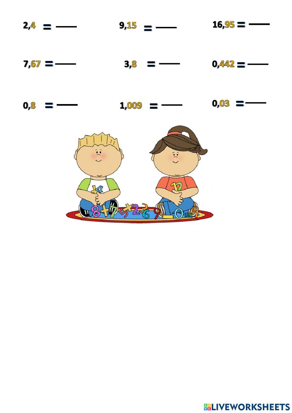 Απο δεκαδικο κλασμα σε δεκαδικο αριθμο και αναποδα