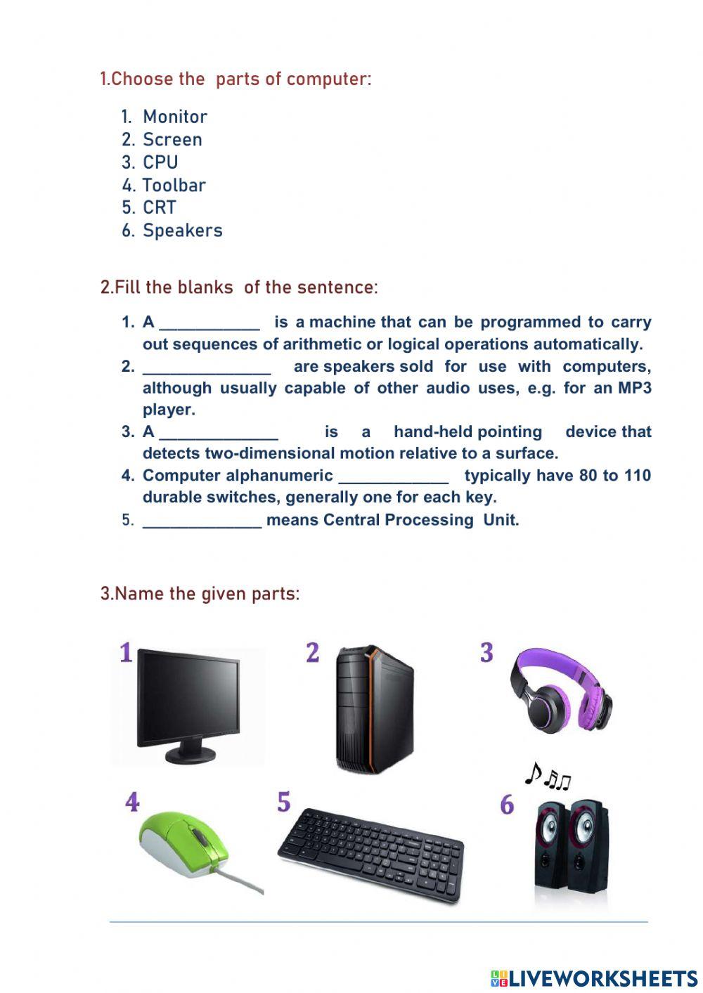 Parts Of Computer