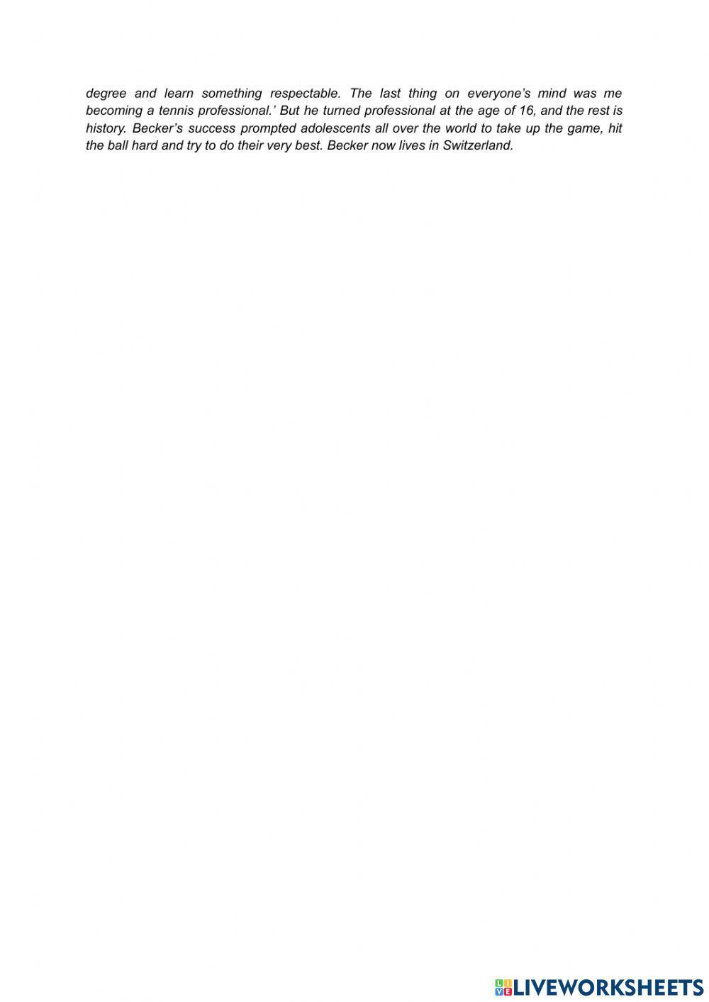 Mock exam 3 - reading (first for schools trainer 2)