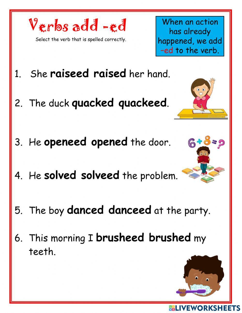 How To Add Ed To Verbs