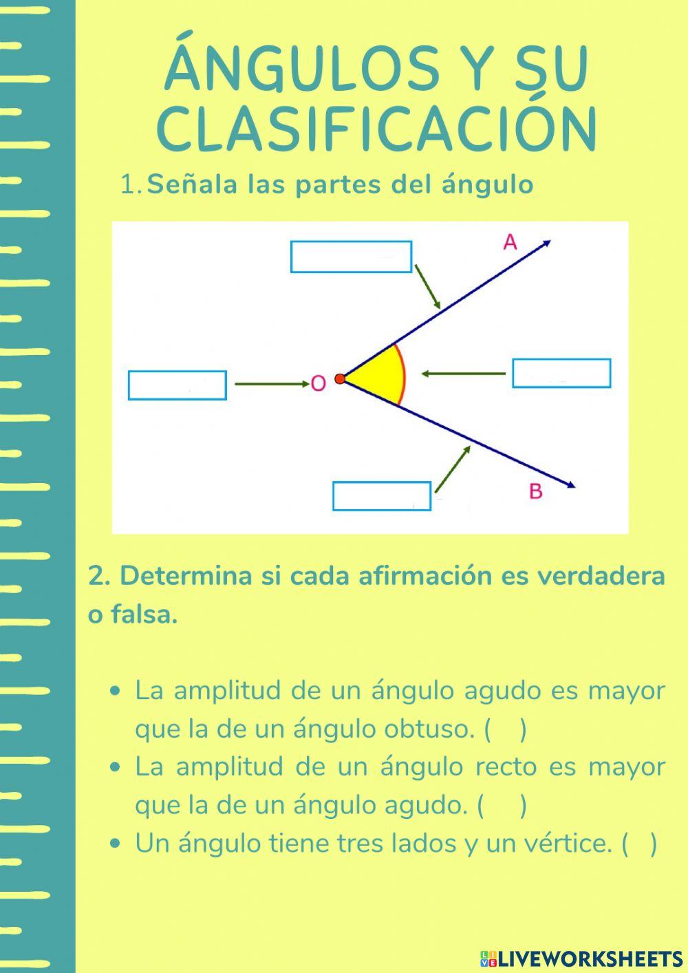 Ángulos y su clasificación
