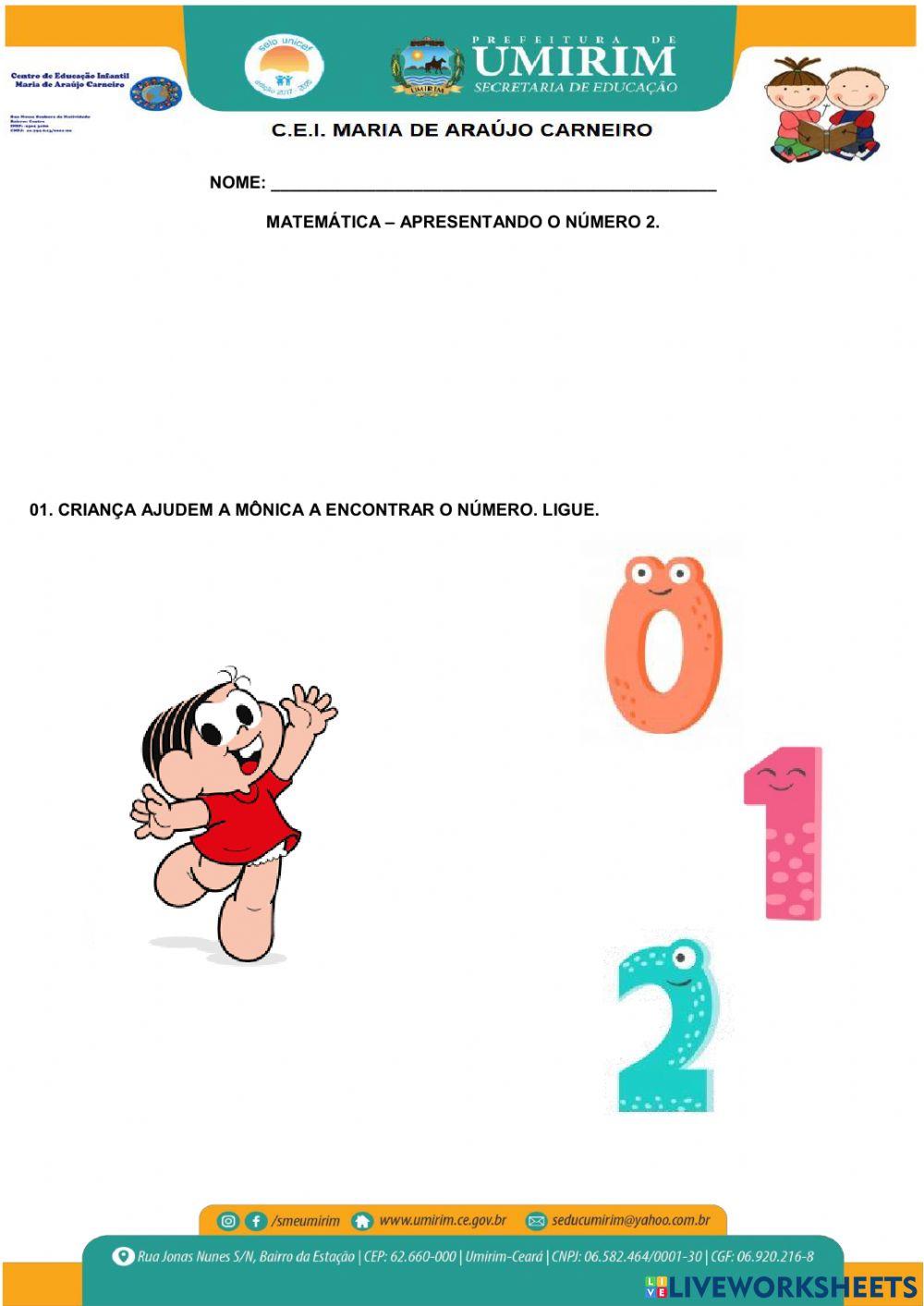 Identificando o número 2