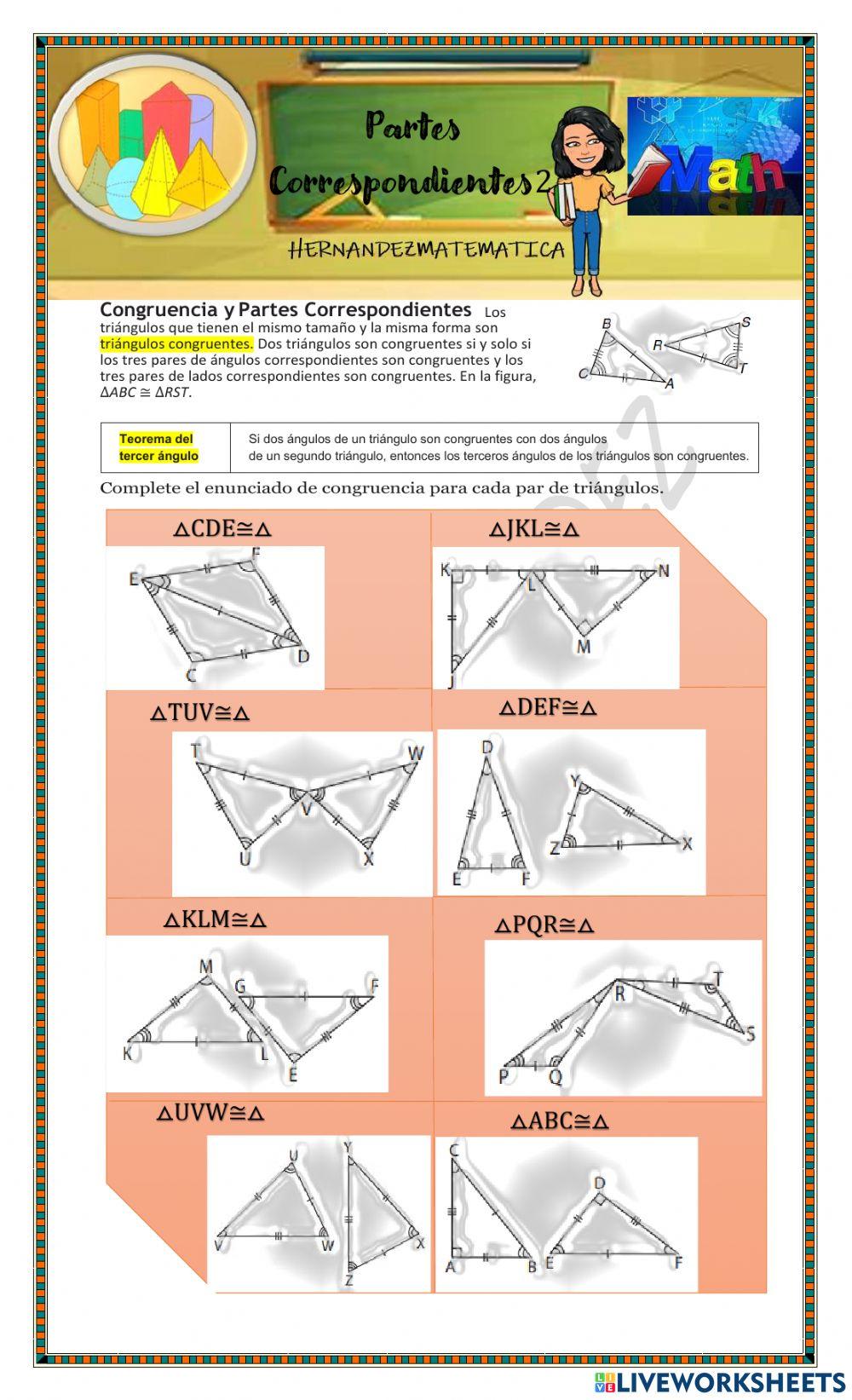 Partes Correspondientes Triangulos 2