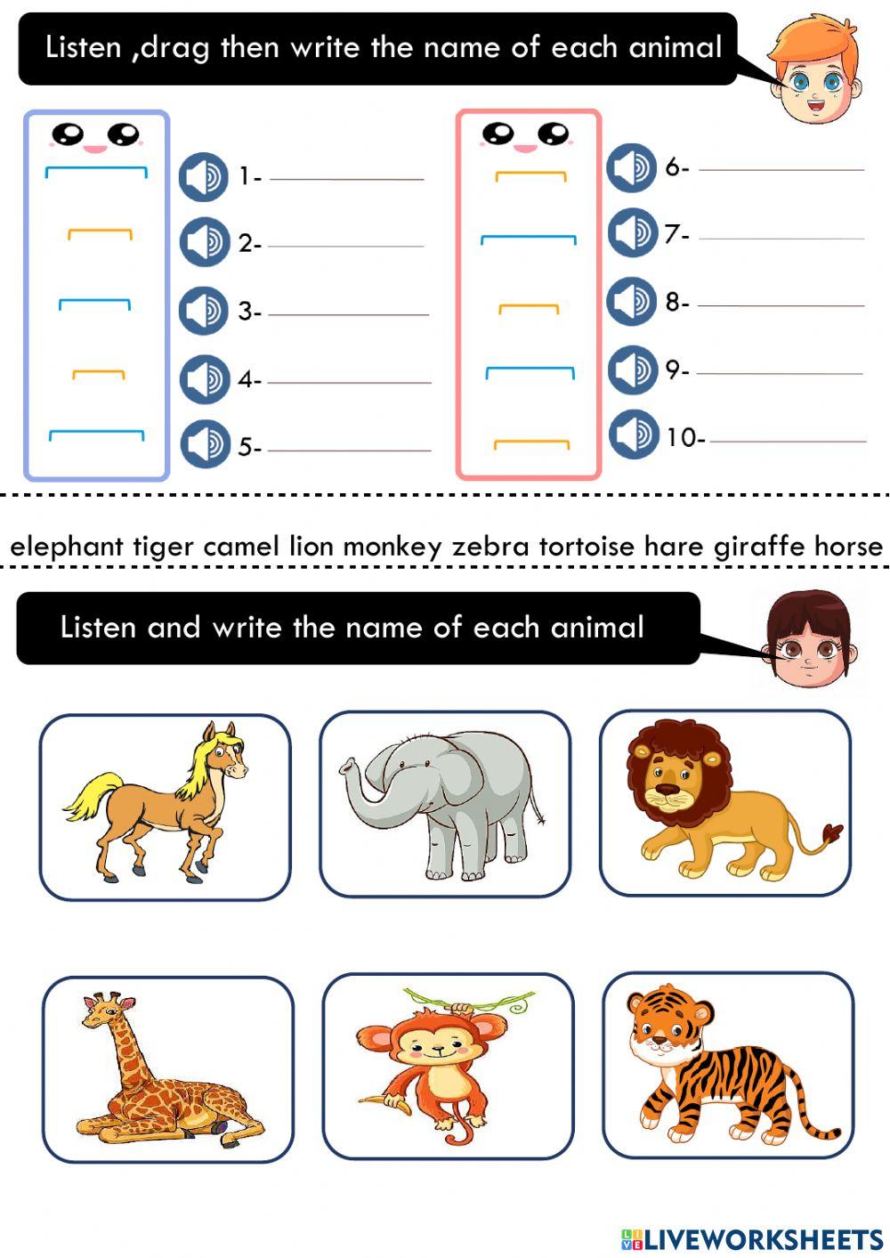 Listen ,drag and write