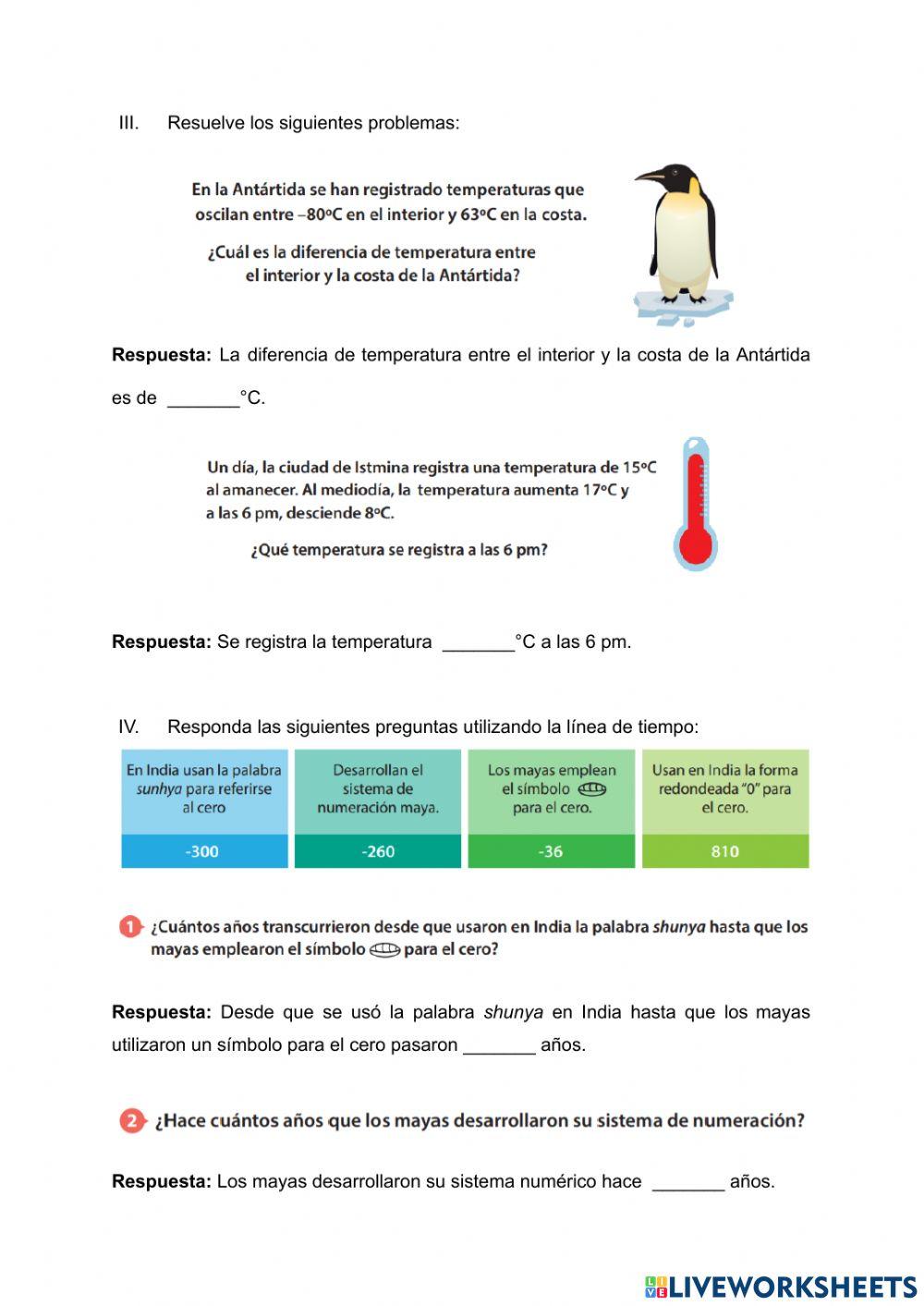 Ficha n° 2: Números Enteros