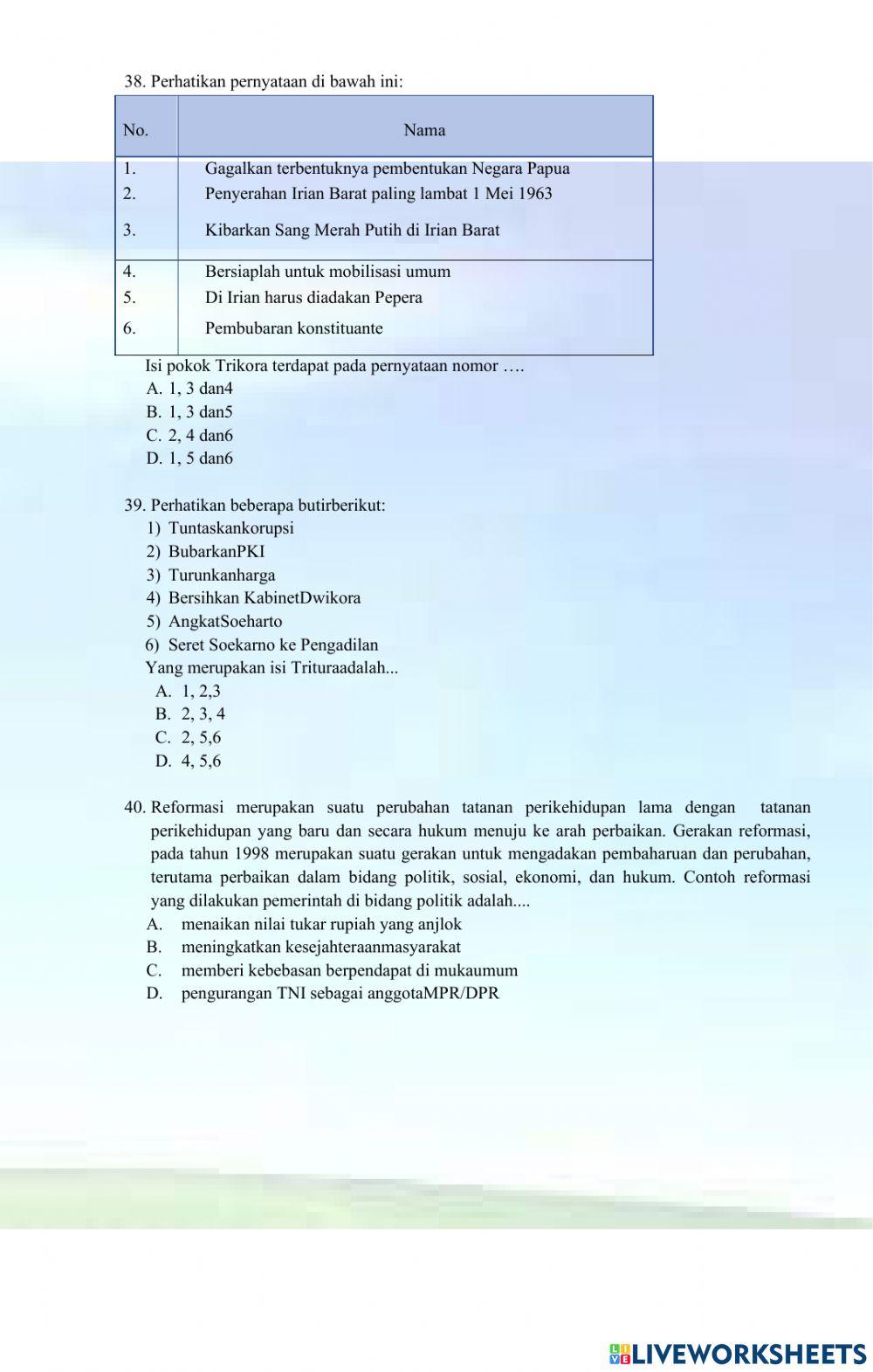 Ujian Sekolah tahun 2021