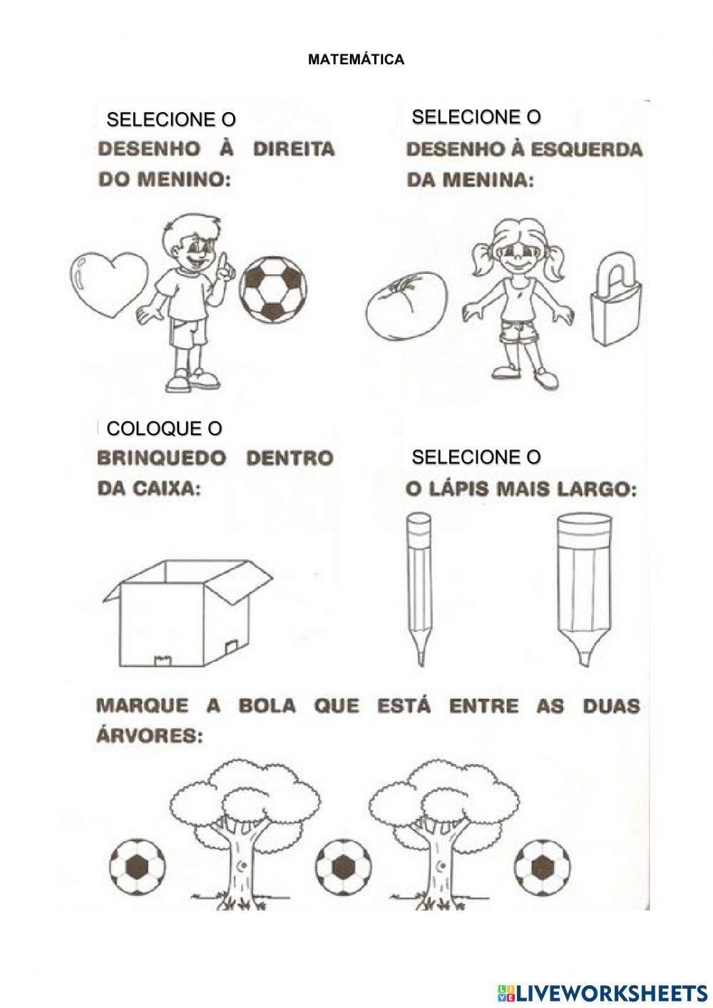 Língua portuguesa e matemática