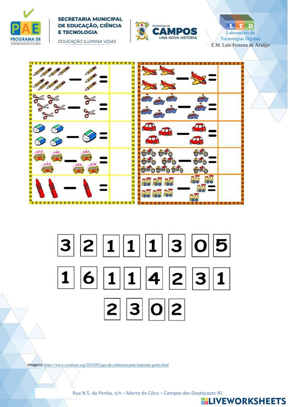 Subtração Simples e Divertida