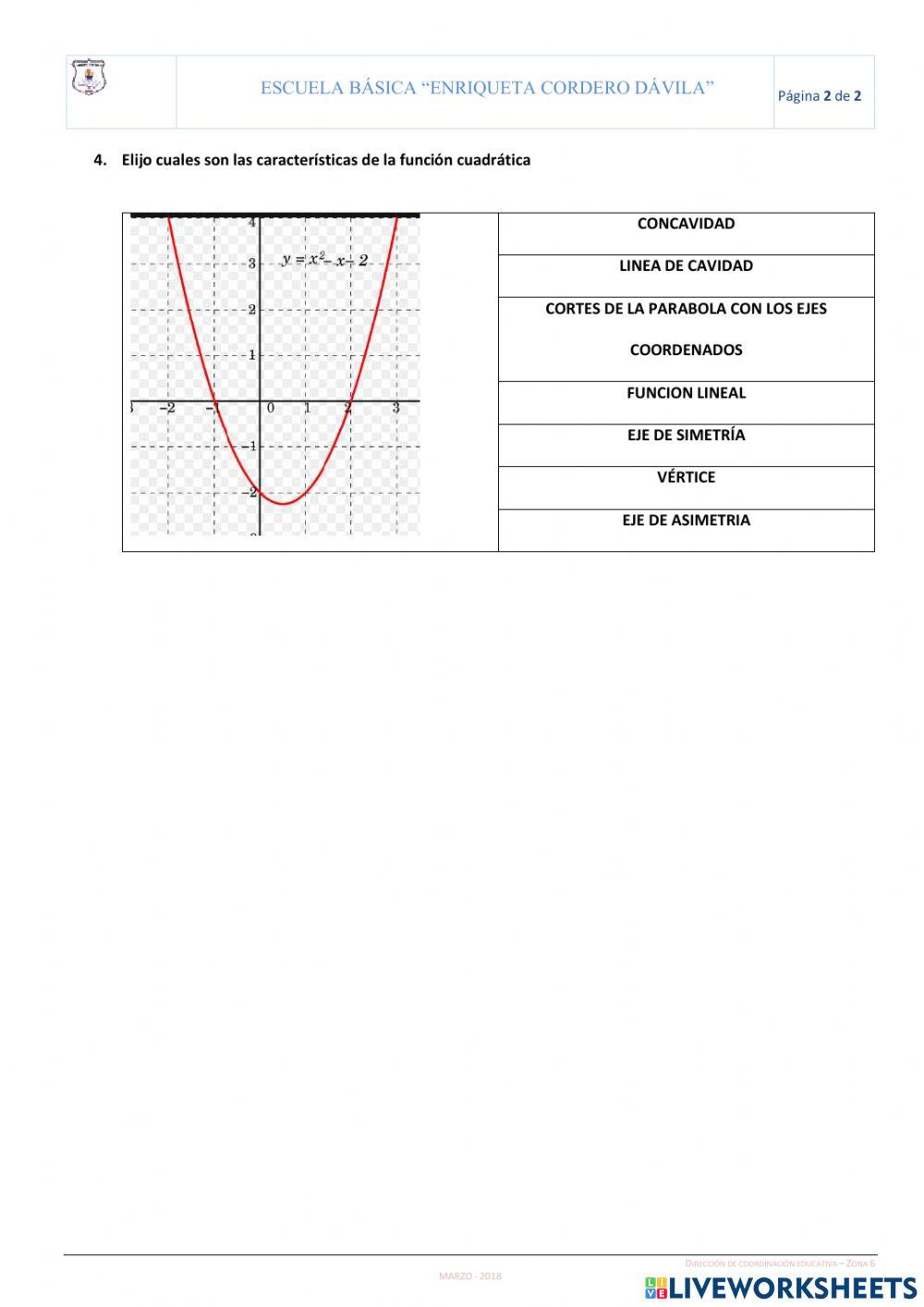 Función Cuadrática (Proyecto 6, semana 1)