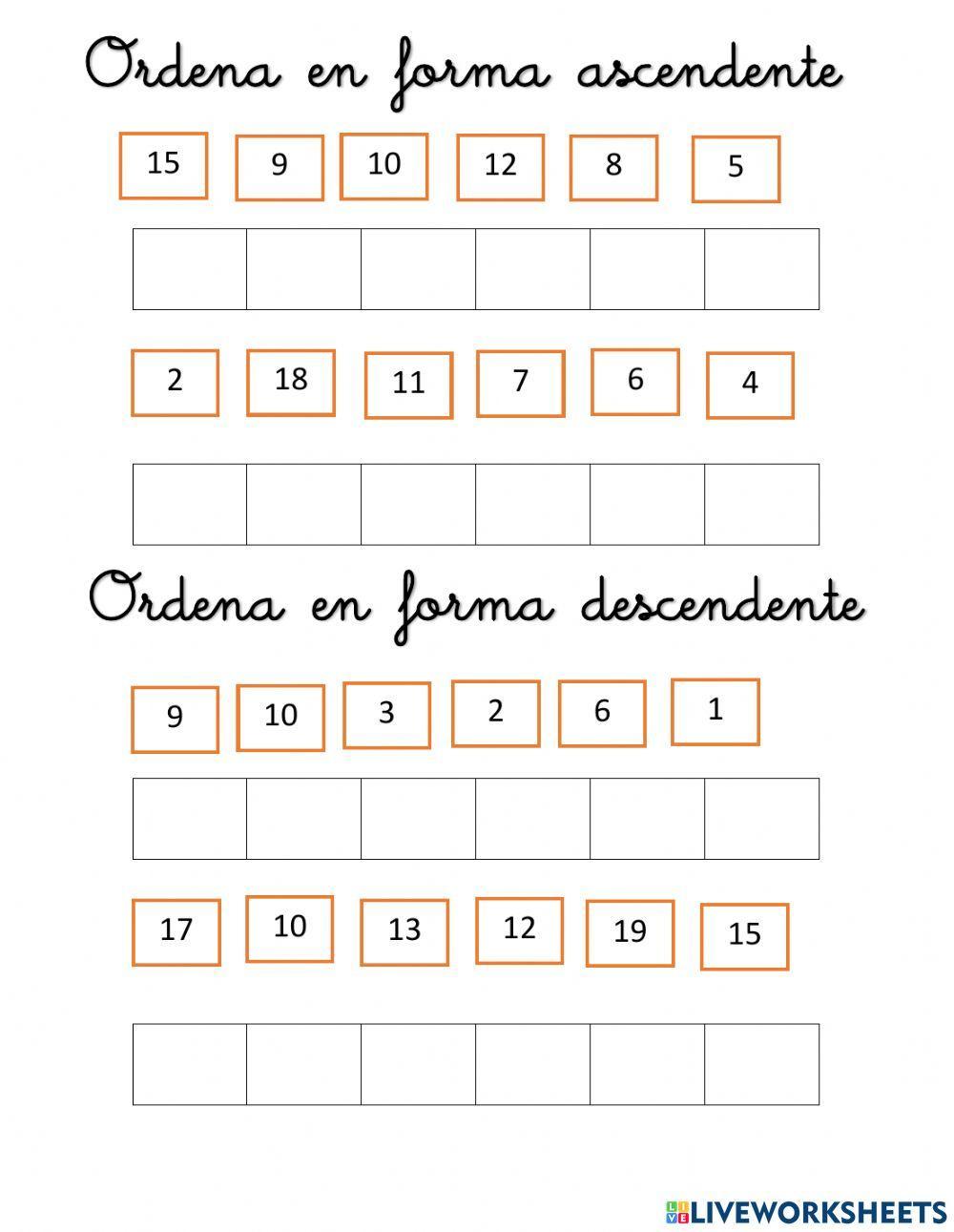 Ascendente y descendente