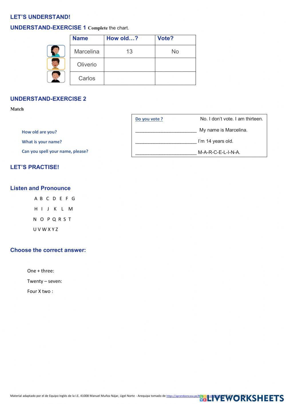 Activity 1:Personal Information First