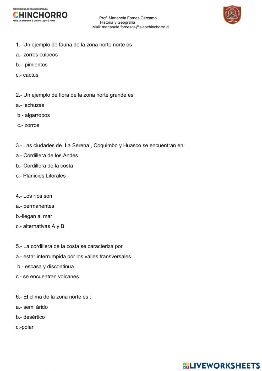 Características Norte Chico