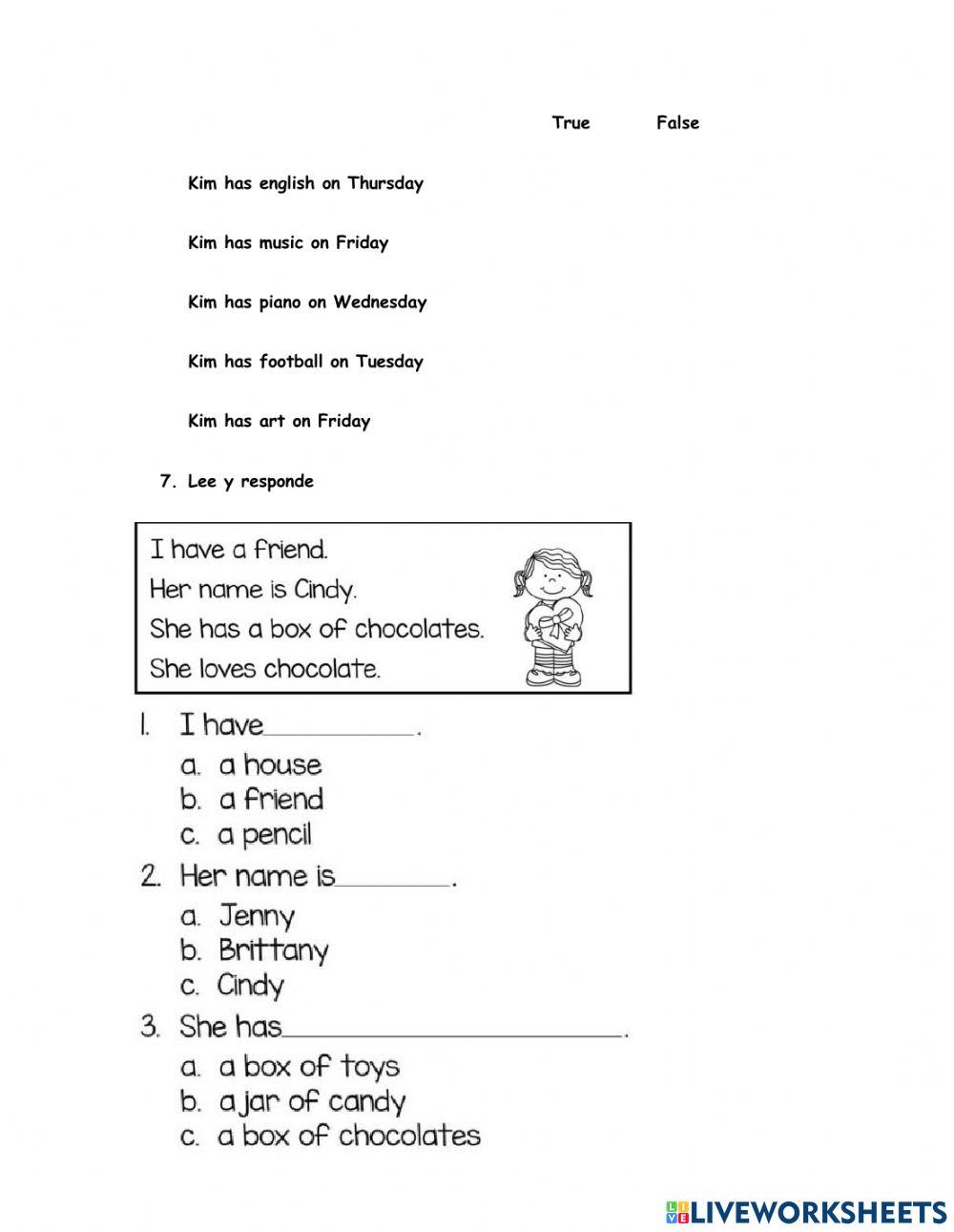 English exam first term