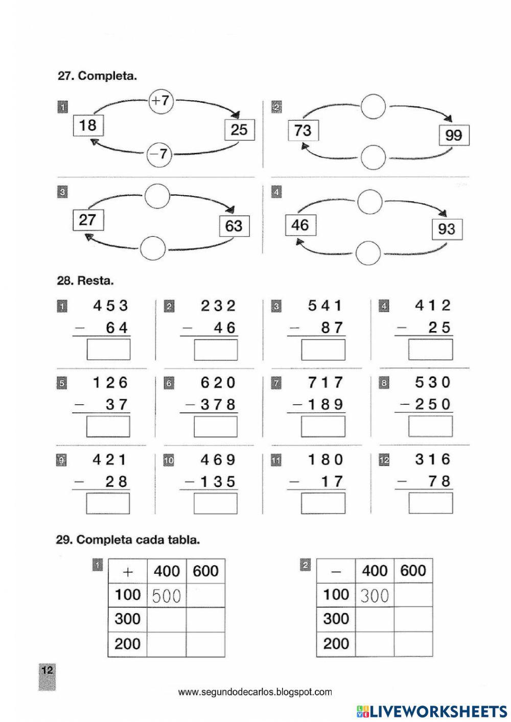 Lección matemáticas