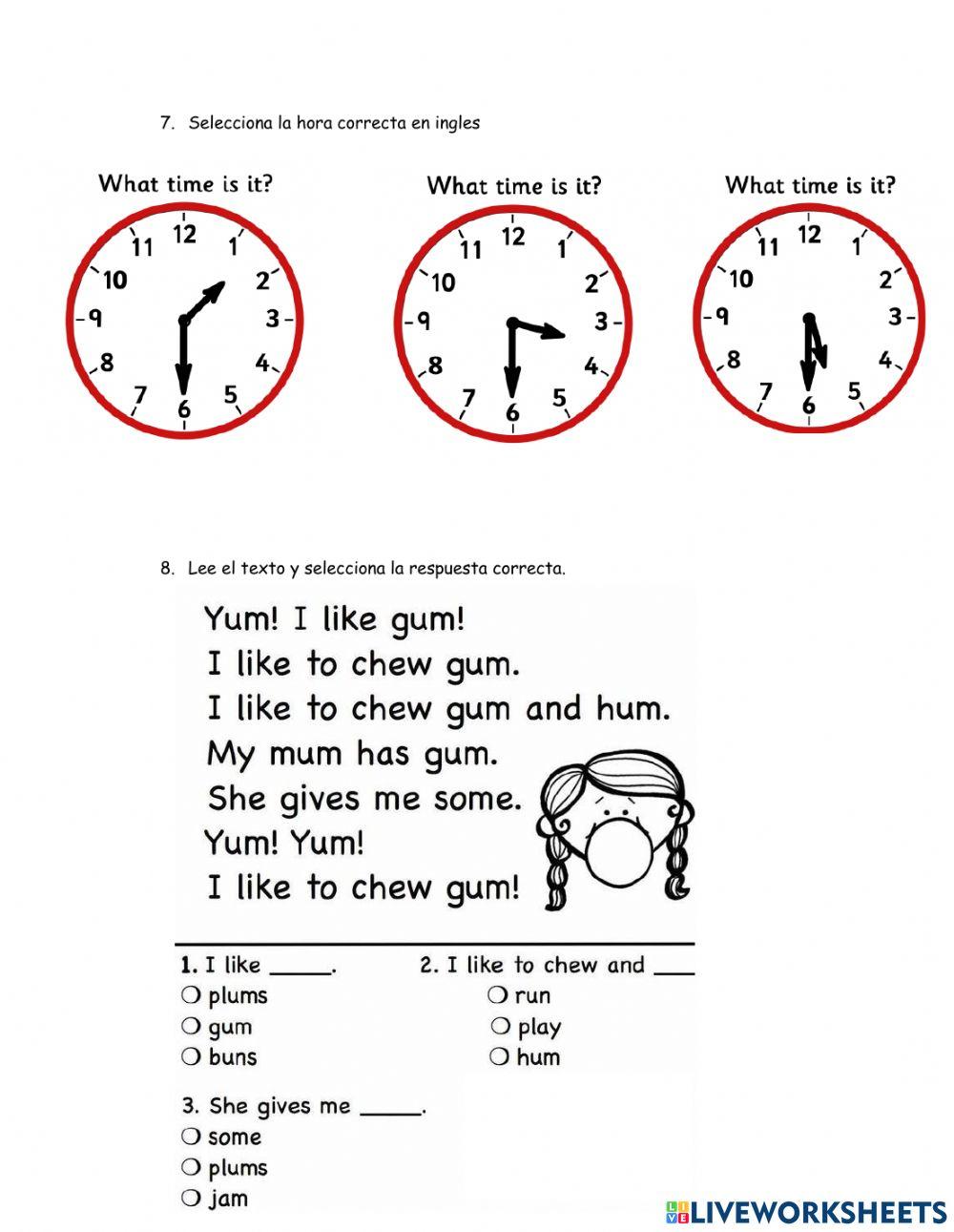 English exam first term