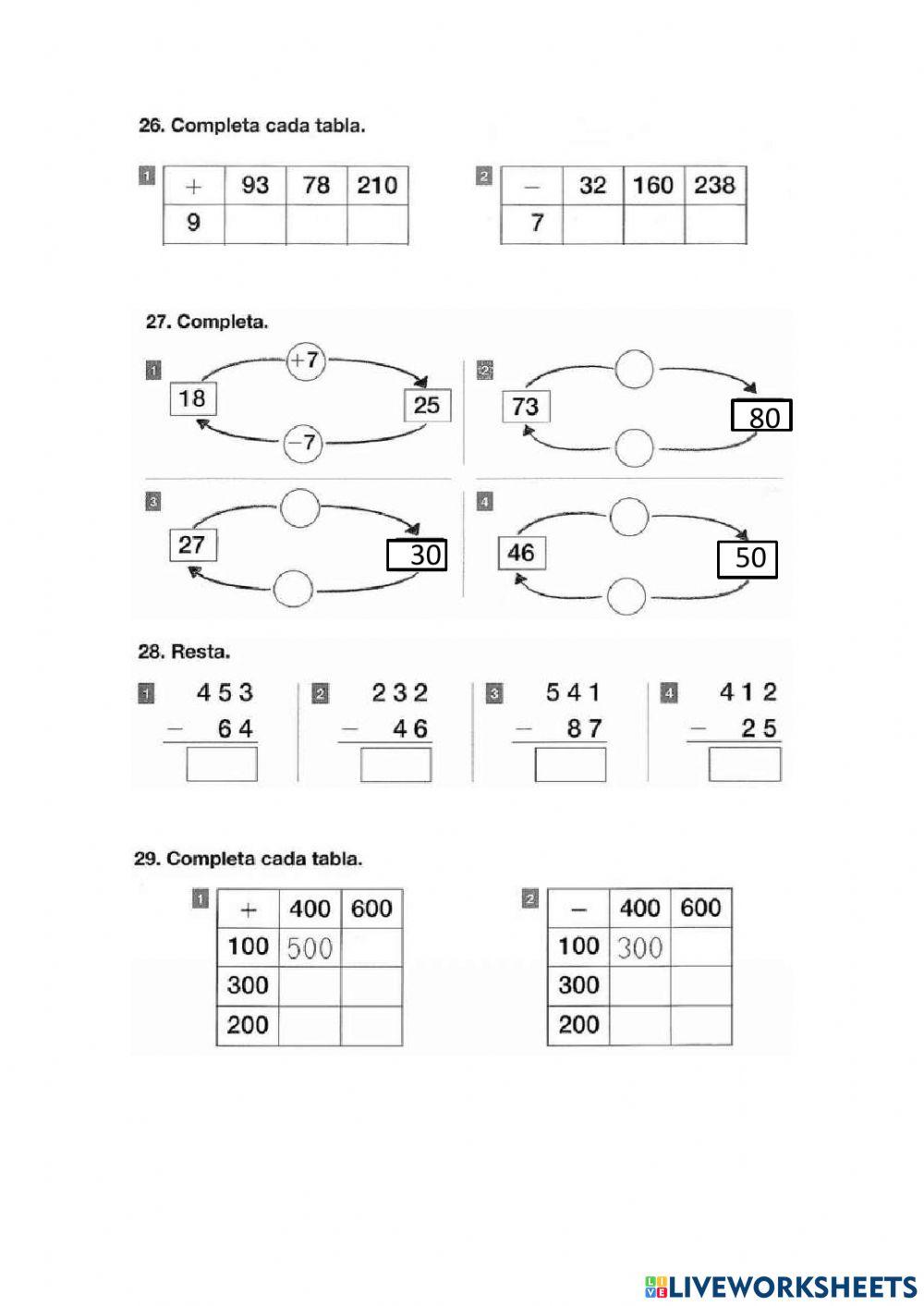 Lección matemáticas