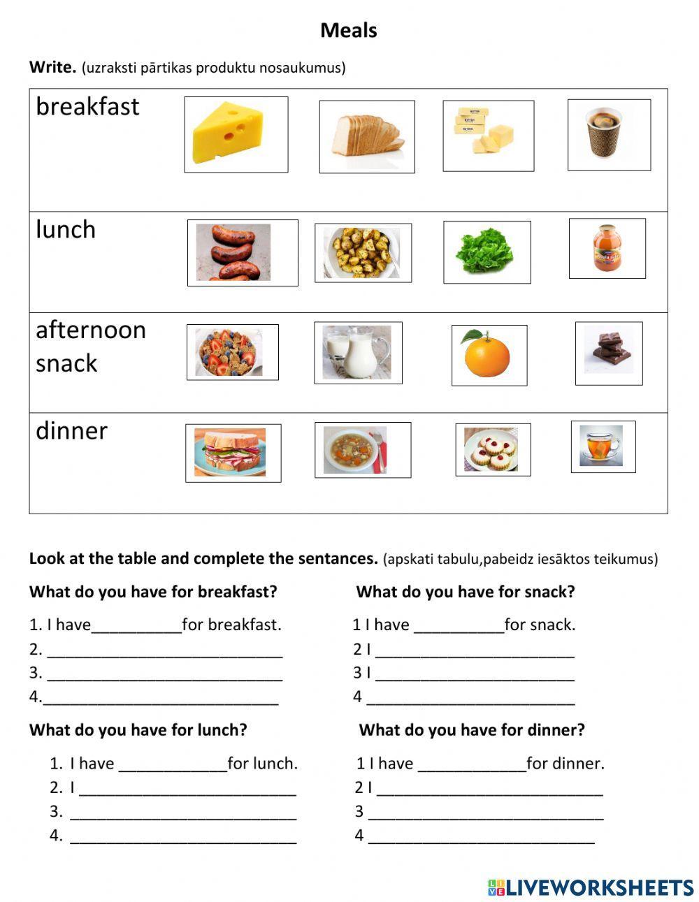 887687 meals kukite liveworksheets