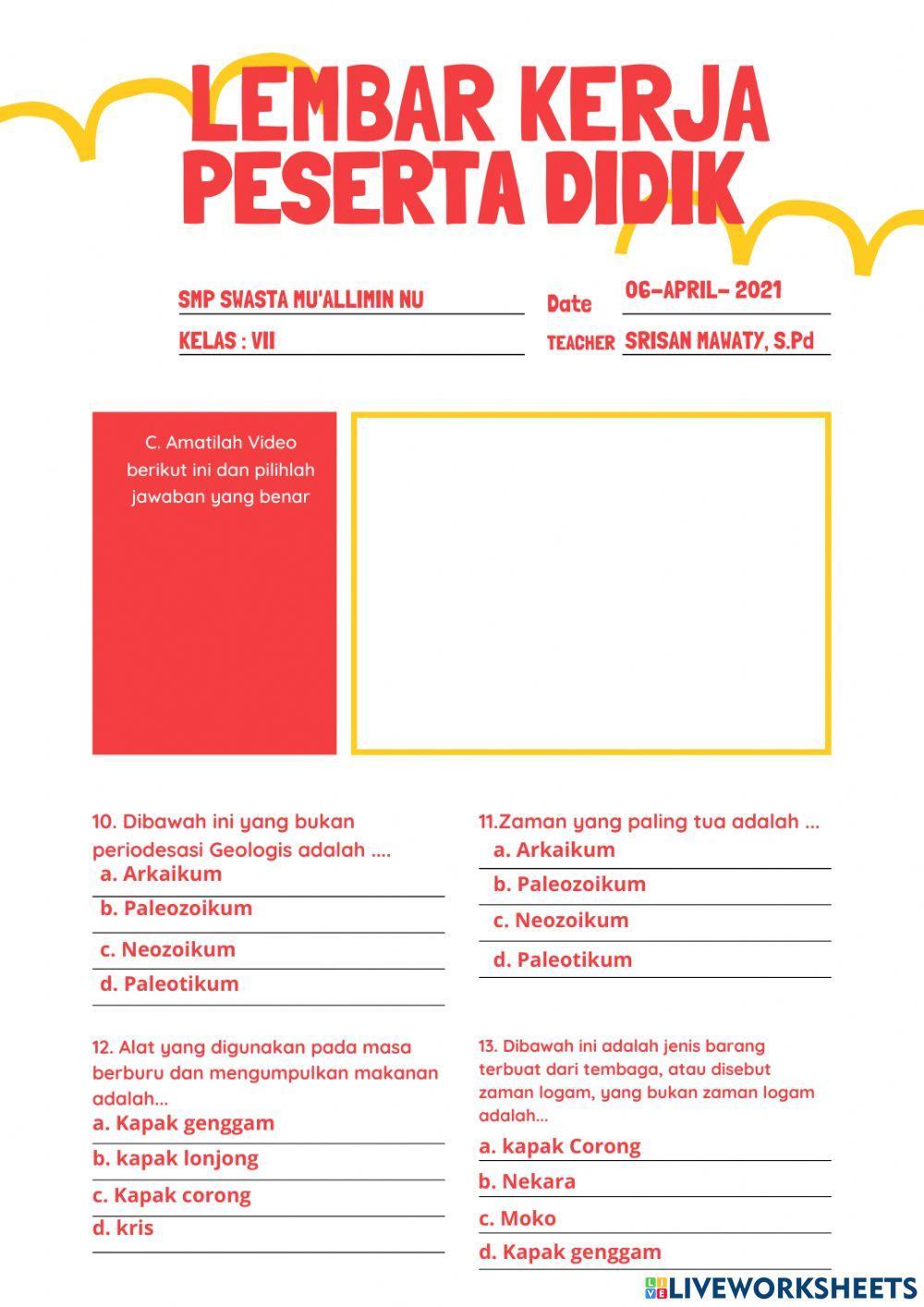 Kehidupan Manusia Praaksara