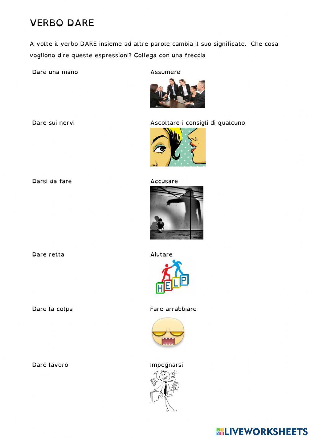 Espressioni verbo dare