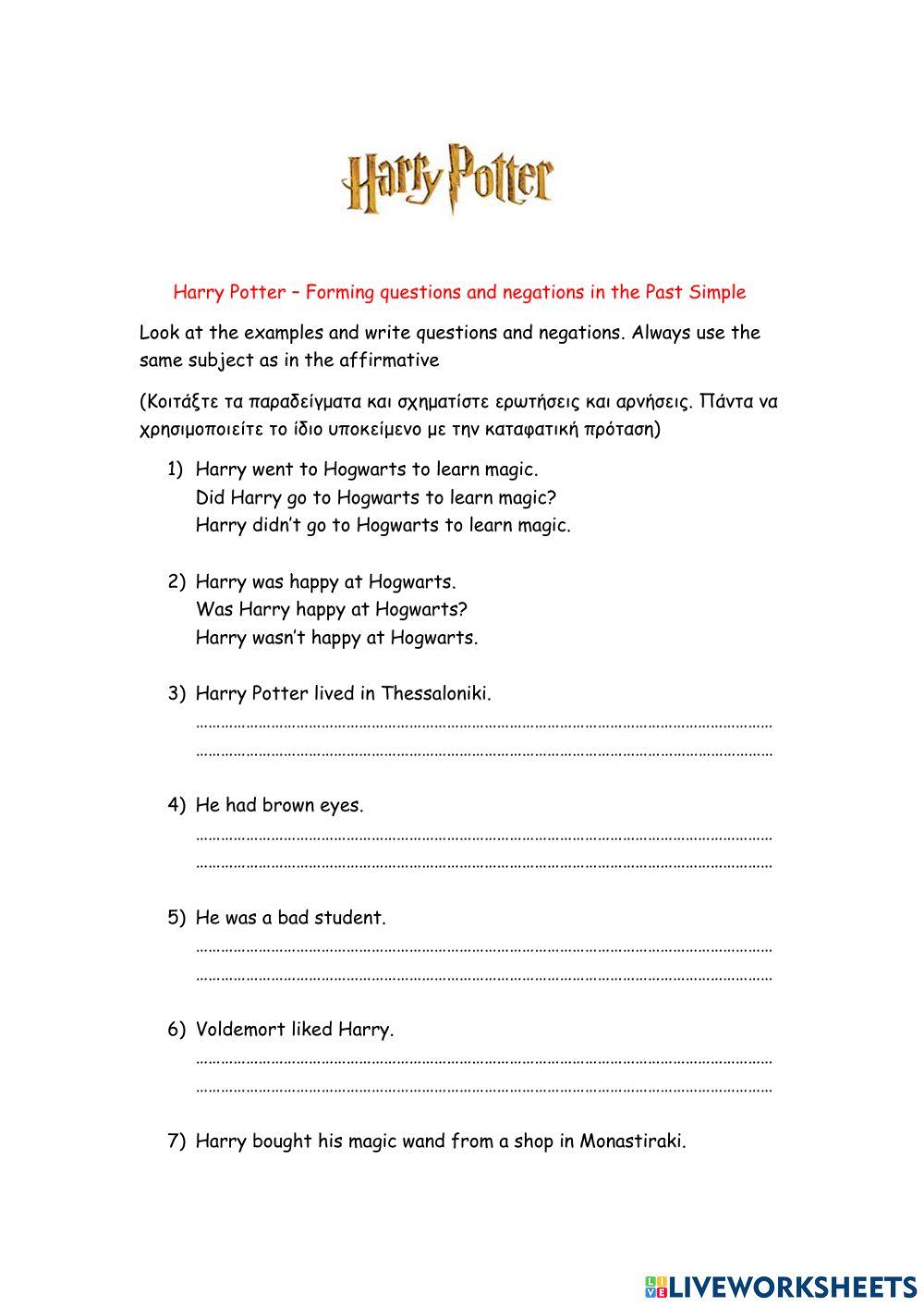 Simple Past  - Questions and Negations