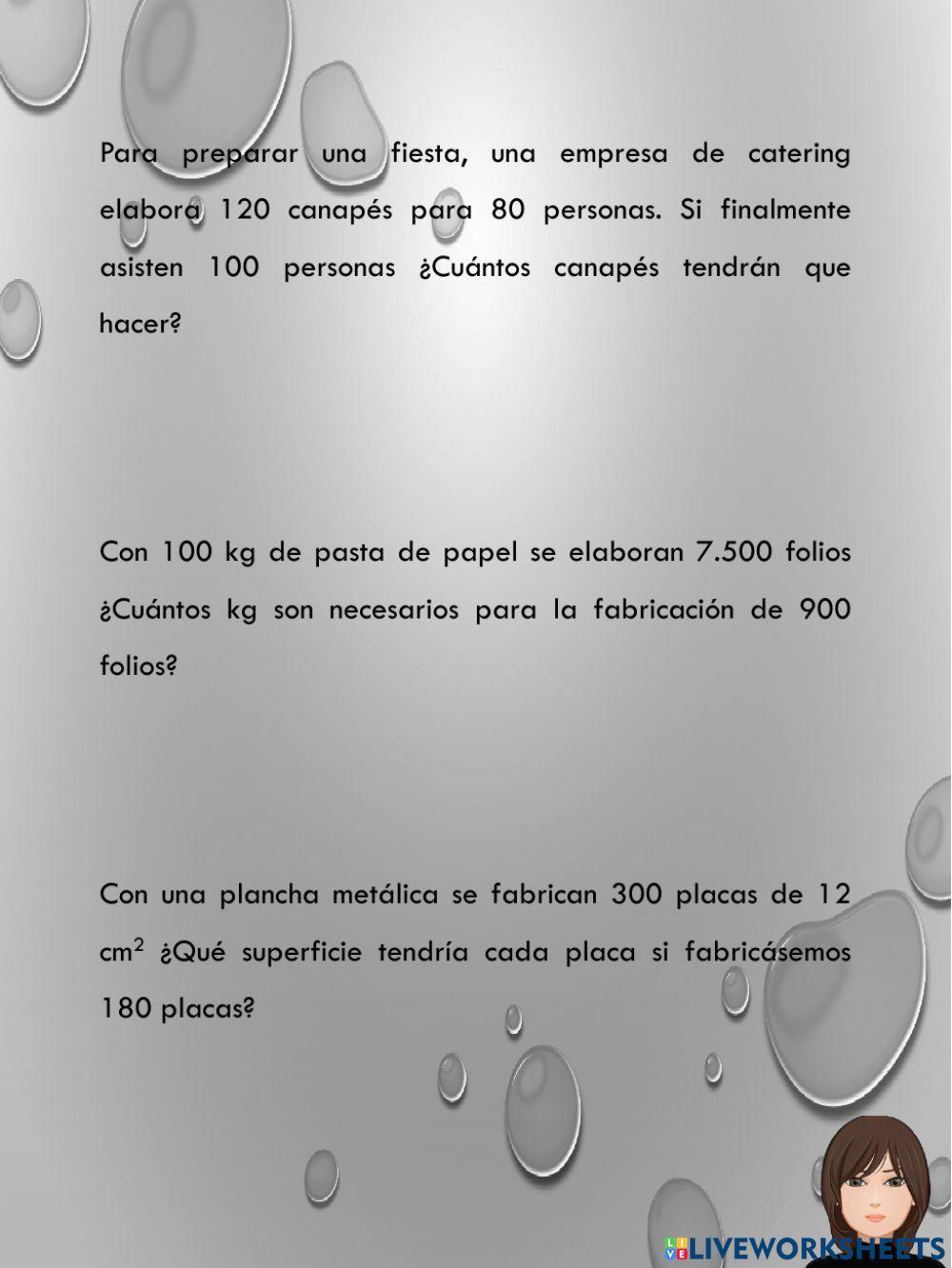 Problemas de proporcionalidad