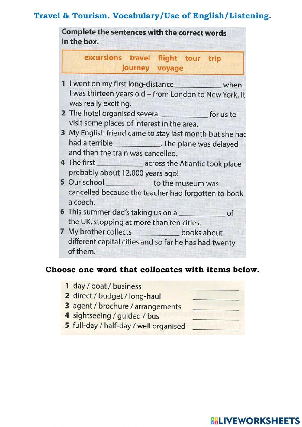 Travel and Tourism 2