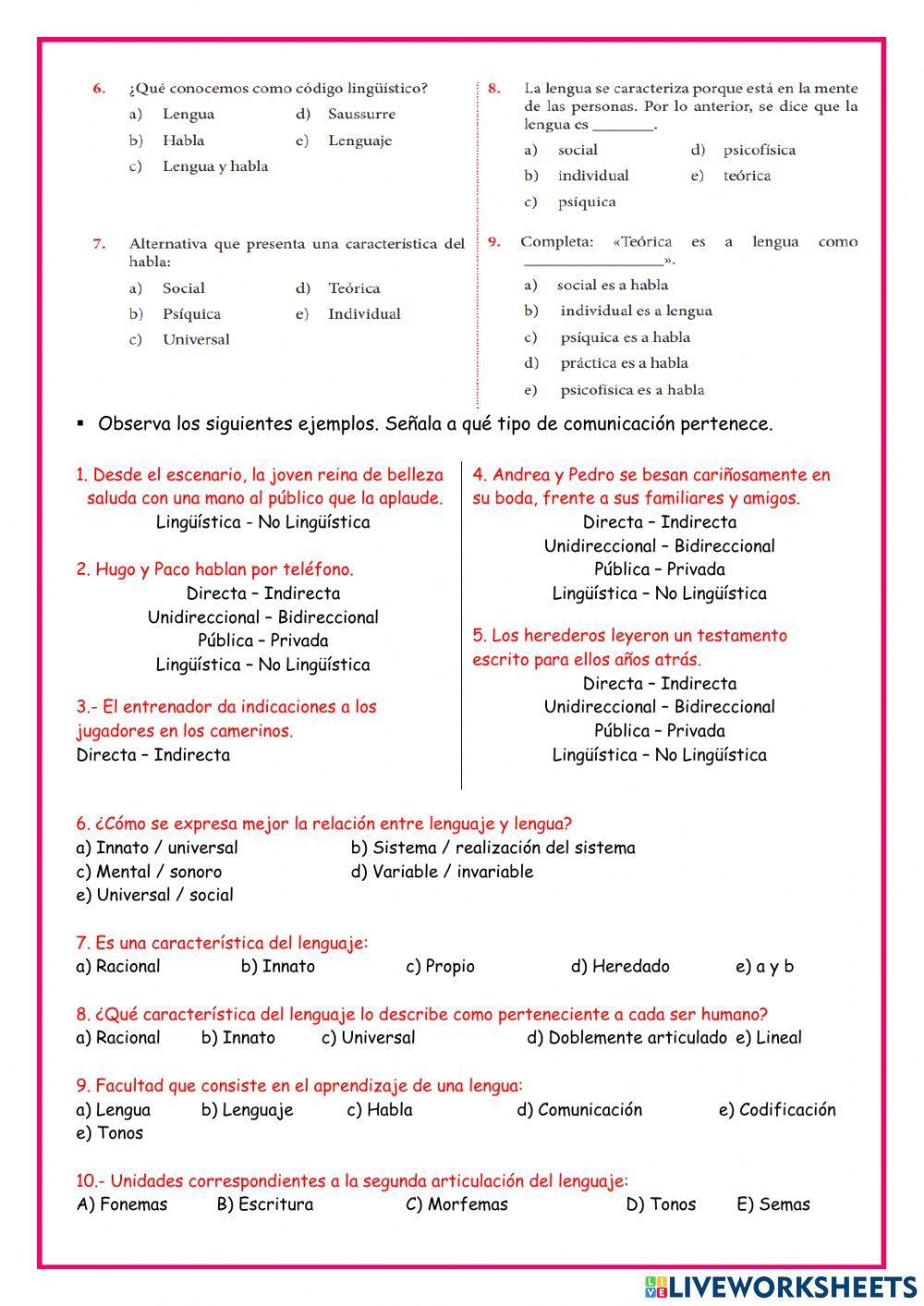 La comunicación y el lenguaje (características y funciones)
