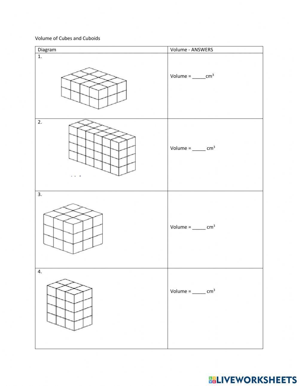 Year 5 Tr 3 Week 1- Volume of cubes and cuboids