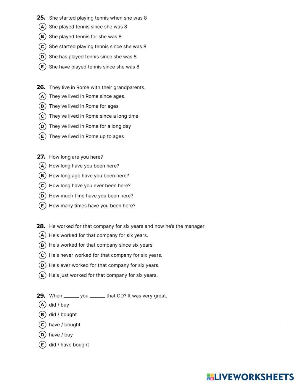 Present Perfect VS Past Simple