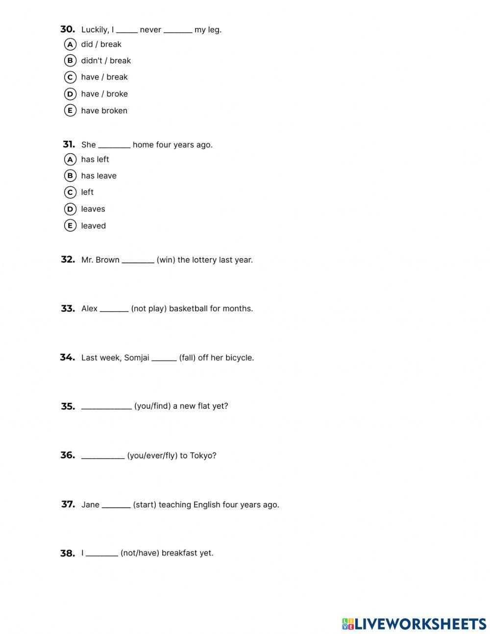 Present Perfect VS Past Simple