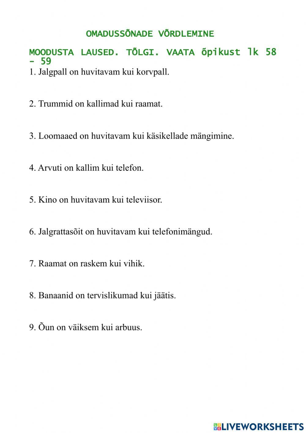 The Comparsion of Adjective