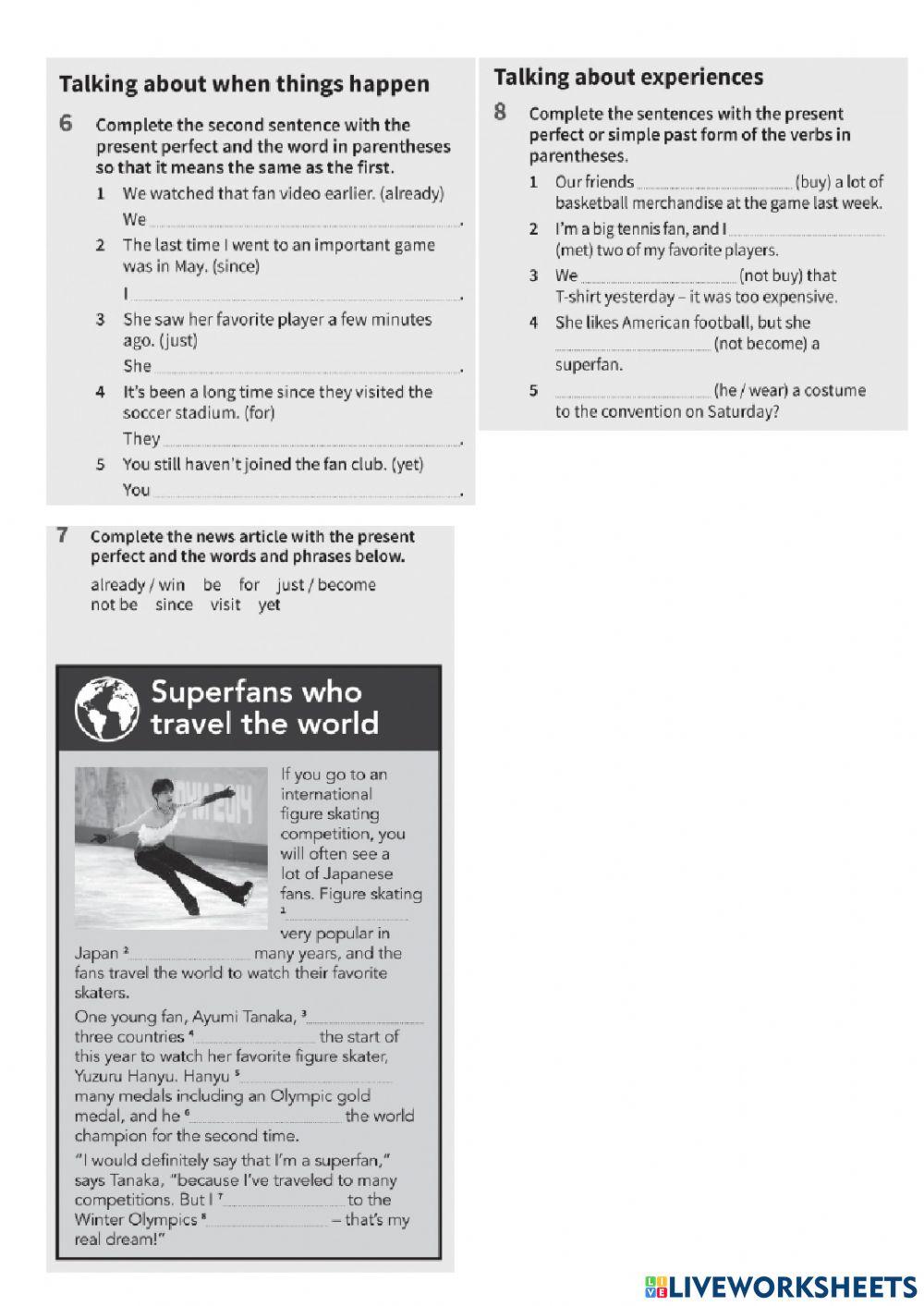 Preset Perfect or Past simple?