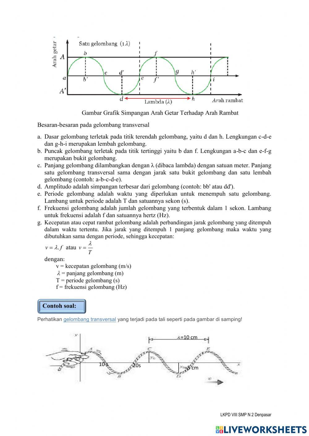 Gelombang Tranversal dan Longitudinal