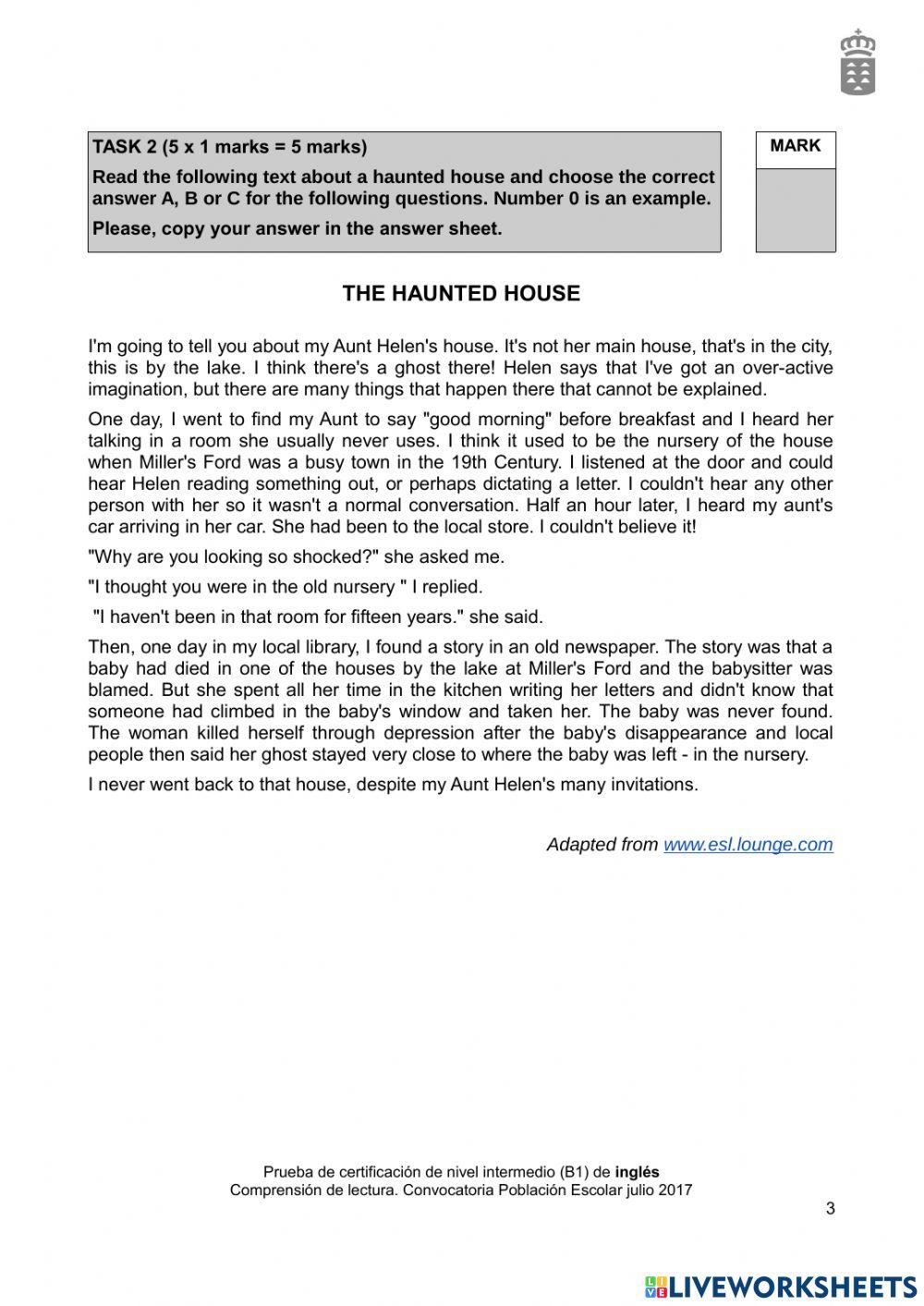 B1 CTE (Reading) - Canarias Junio 2017