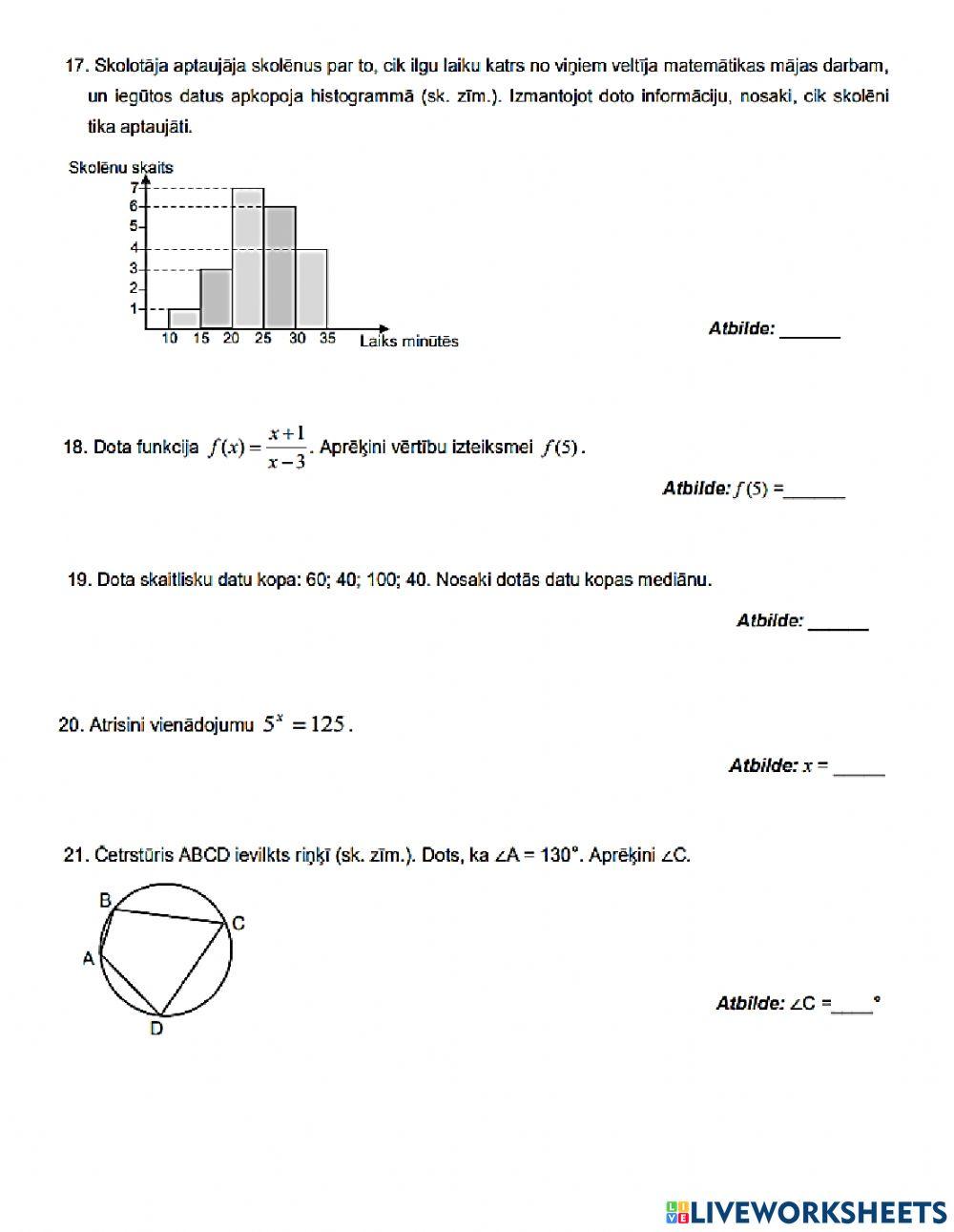 2012.gada 12.klases eksāmena 1.daļa