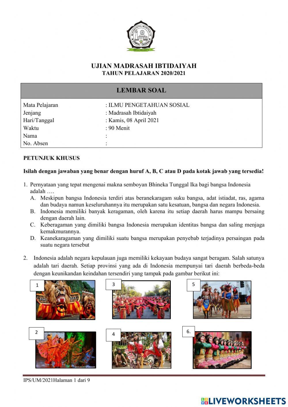 UMBKS Ilmu Pengetahuan Sosial