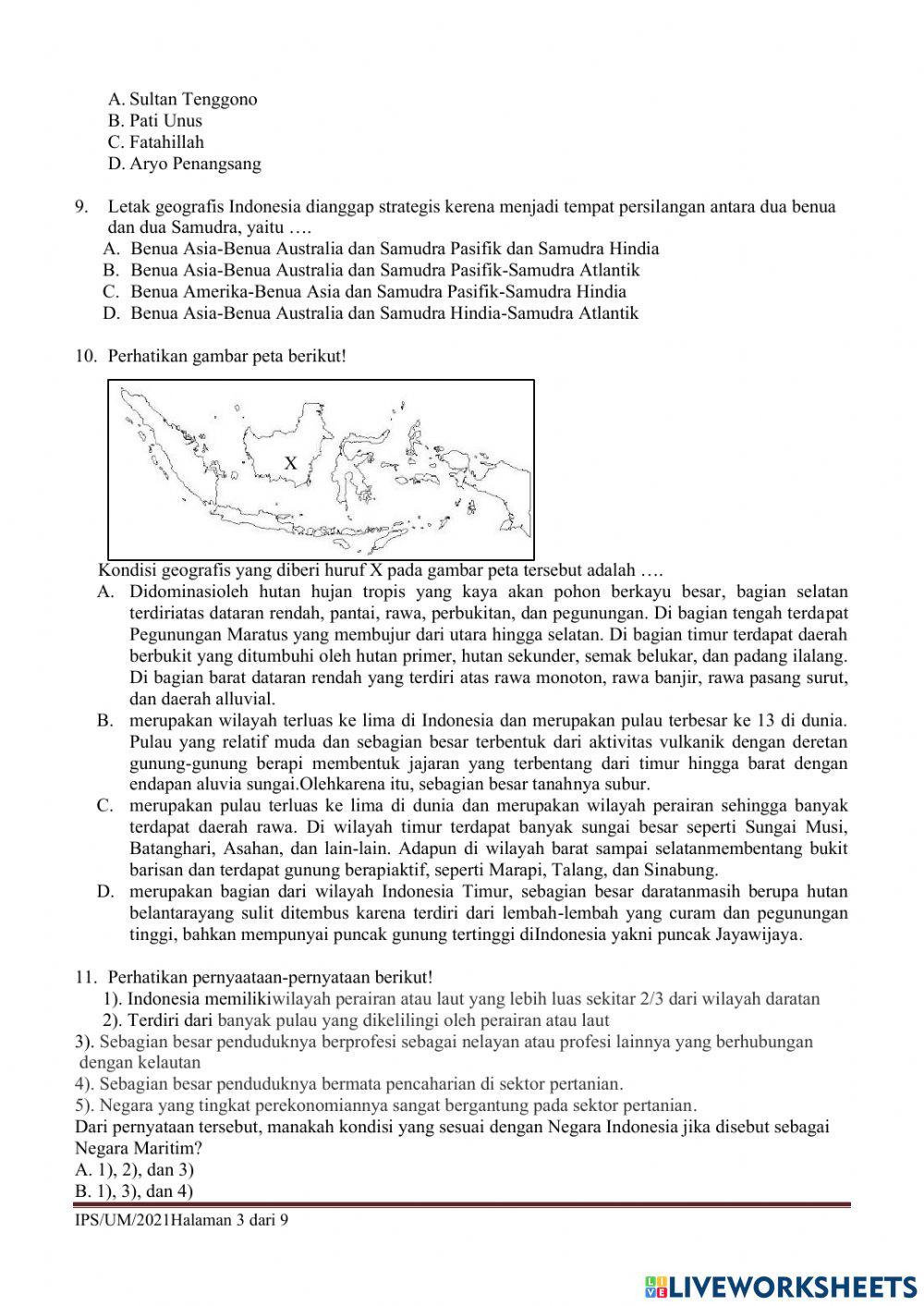 UMBKS Ilmu Pengetahuan Sosial